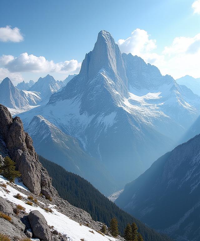 Majestätische Berglandschaft in Tirol mit klarem Himmel